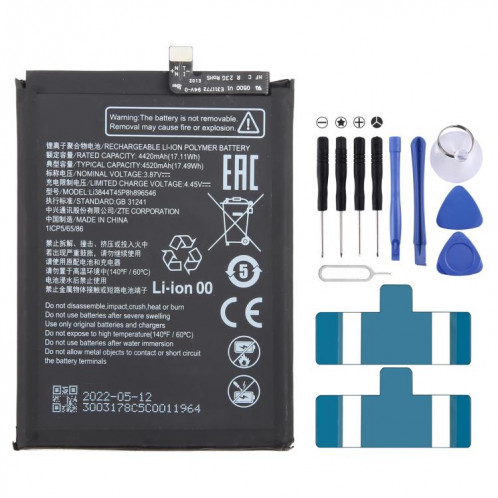 Pour ZTE V40S / Axon 40 SE Li3844T45P8h896546 4520mAh Remplacement de la batterie SH8306454-04