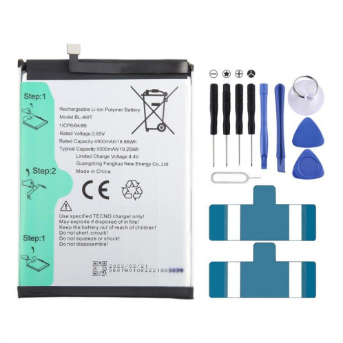 Batterie de remplacement pour Infinix Smart HD 2021 X612B X612 BL-49IT 5000mAh SH94021861-04