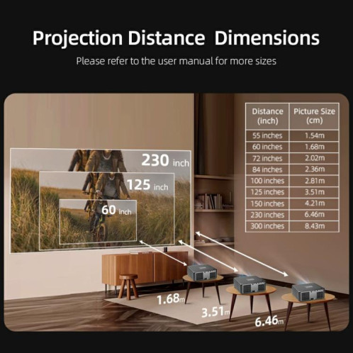 Projecteur intelligent Home Cinéma AUN U002 1920x1080P 970ANSI Android 12, prise britannique (gris foncé) SA202A1791-014