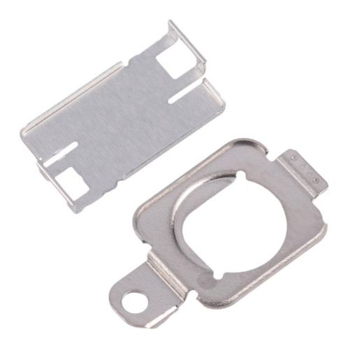 Pour iPhone 15 Plus 1 paire de couvertures en fer pour lampe de poche / micro (sur la coque arrière) SH54031361-04