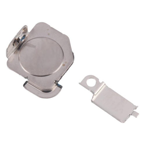 Pour iPhone 15 Pro 1 paire de couvertures en fer pour lampe de poche / micro (sur la coque arrière) SH54041795-04