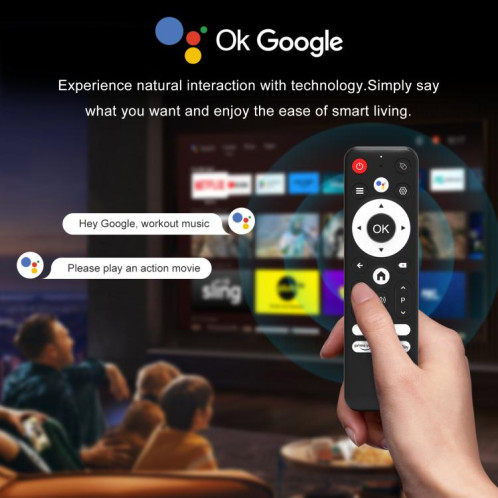 H96Max 8K UHD Android 14 Smart TV Box avec télécommande, 4 Go + 128 Go, Allwinner H728 Octa-Core () SH603A1010-013