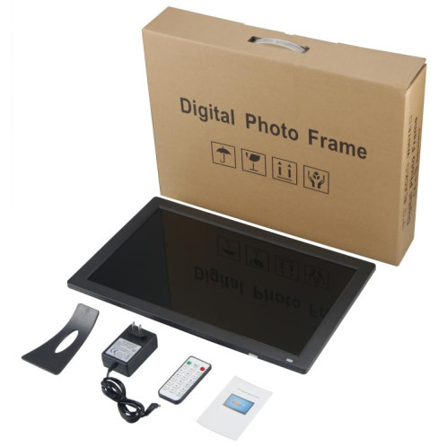 Cadre photo numérique à écran LED XCLT1850 de 18,5 pouces, type de prise : prise américaine (noir) SH201A1759-08