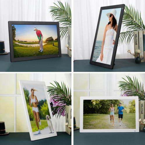 Cadre photo numérique à écran LED XCLT1850 de 18,5 pouces, type de prise : (blanc) SH202B1836-08