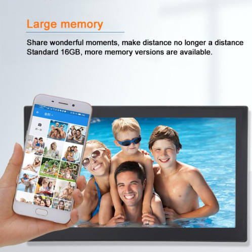 XCLT2150 21,5 pouces IPS écran WiFi numérique Cloud cadre photo mural LED machine de publicité, type de prise : prise britannique (noir) SH702A1578-09