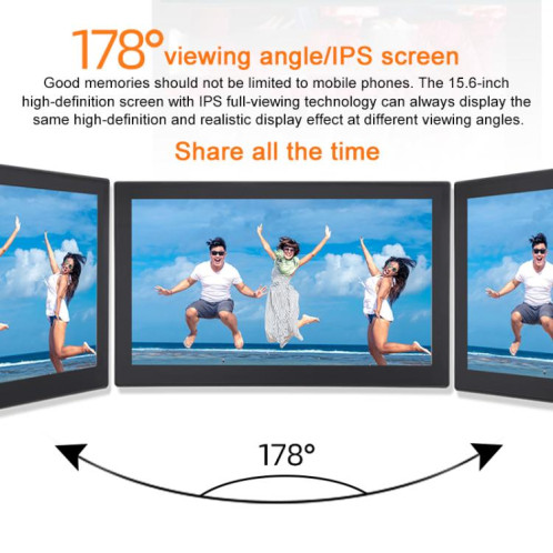 XCLT2150 21,5 pouces IPS écran WiFi numérique Cloud cadre photo mural LED machine de publicité, type de prise : prise britannique (noir) SH702A1578-09