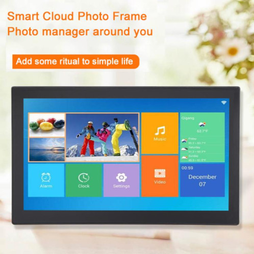 XCLT2150 21,5 pouces IPS écran WiFi numérique Cloud cadre photo mural LED machine de publicité, type de prise : (noir) SH703A415-09