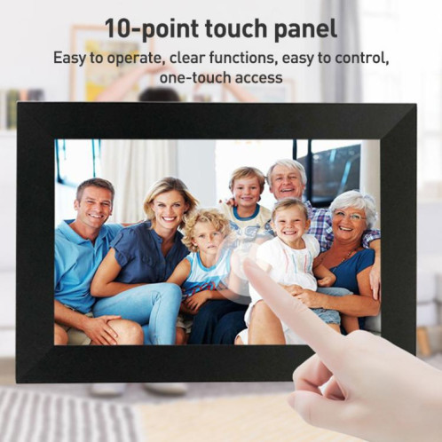 Album photo Cloud WIFI à écran LED HD de 15,6 pouces DPF1560, RK3326C Quad Core, 1 Go + 32 Go, prise : prise britannique (noir) SH404A499-07