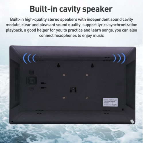 Cadre photo Cloud WIFI à écran LED HD 17,3 pouces XCLT-1730 avec support, prise : (noir) SH503A1841-011