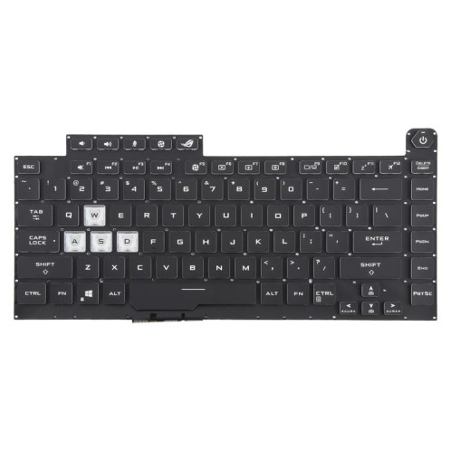 Clavier rétroéclairé 16 broches coloré pour ordinateur portable Asus ROG Strix Scar G512 G512LV G512LW G512LI (touches transparentes) SH901A354-05