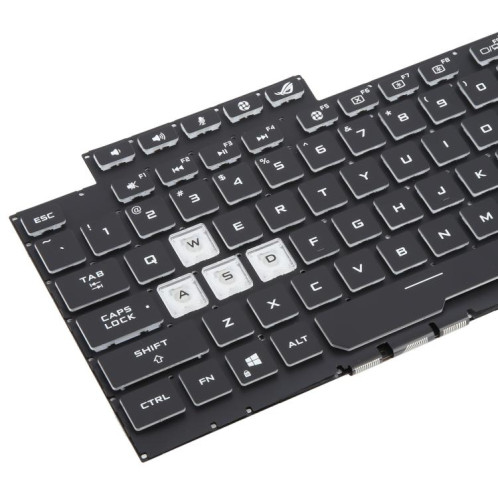 Clavier rétroéclairé 16 broches coloré pour ordinateur portable Asus ROG Strix Scar G512 G512LV G512LW G512LI (touches transparentes) SH901A354-05