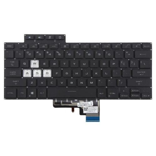 Clavier rétroéclairé pour ordinateur portable Asus TUF Air FX516 FX516P FX516PR FX516PM FA516 (version américaine) (noir) SH201A249-05