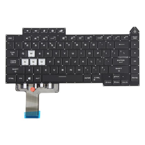 Clavier rétroéclairé coloré pour ordinateur portable Asus ROG Strix G15 G513 G513Q G513QM G513QY G533 (version américaine) (noir) SH601A949-05