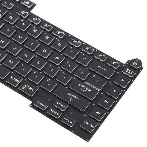 Clavier rétroéclairé coloré pour ordinateur portable Asus ROG Strix G15 G513 G513Q G513QM G513QY G533 (version américaine) (noir) SH601A949-05