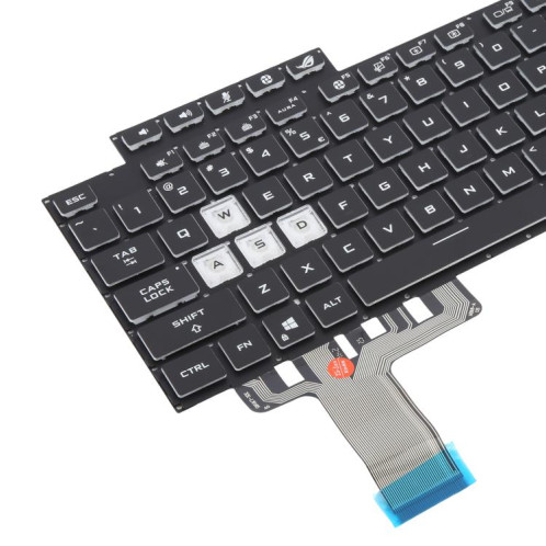 Clavier rétroéclairé coloré pour ordinateur portable Asus ROG Strix G15 G513 G513Q G513QM G513QY G533 (version américaine) (noir) SH601A949-05