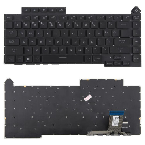 Clavier rétroéclairé RVB pour ordinateur portable Asus Rog Strix G15 G513 G513RC G513RM G513RW G513QR G513QE G513IM G513IE G513IC (noir) SH701A756-05