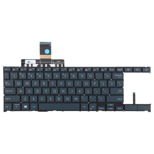Clavier rétroéclairé pour ordinateur portable, version américaine, touches directionnelles rectangulaires pour Asus Zenbook Duo 14 UX482 UX482E UX4100E UX482J (bleu) SH301A260-05