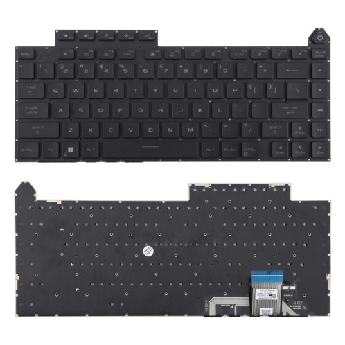 Clavier rétroéclairé RVB pour ordinateur portable Asus ROG Strix G16 G614 G614JU G634 G634JY 2023 (version américaine) (noir) SH601A418-05