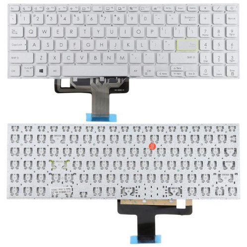Clavier d'ordinateur portable version américaine pour Asus VivoBook X521 V5100E X521FL S5600F S533F 2020 (argent) SH101A1984-05