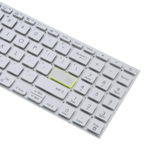 Clavier d'ordinateur portable version américaine pour Asus VivoBook X521 V5100E X521FL S5600F S533F 2020 (argent) SH101A1984-05