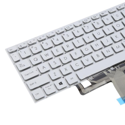 Clavier d'ordinateur portable version américaine pour Asus VivoBook X521 V5100E X521FL S5600F S533F 2020 (argent) SH101A1984-05