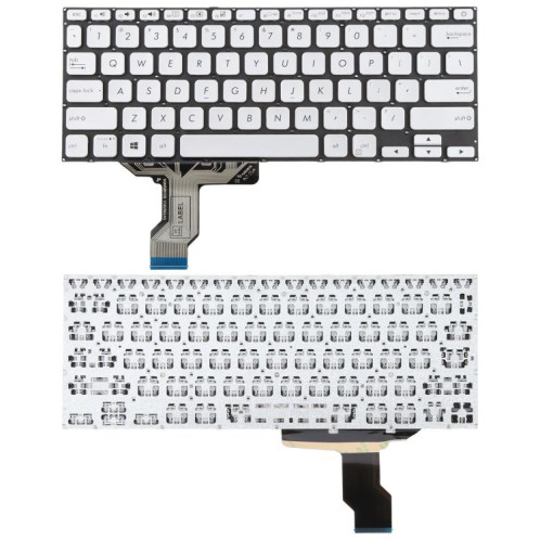 Clavier d'ordinateur portable version américaine pour Asus VivoBook 14 X420 X420F X420FA X420U A420F A420 A420U S420 S420UA P1411F P1411FA (argent) SH201A1991-05