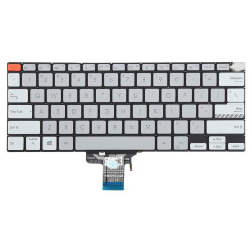 Clavier rétroéclairé pour ordinateur portable Asus Vivobook Pro 14X M7400 M4700 M4700QC M4700PC M7600 M3400 M3401 M3401Q X7400 X3400 X3400P K3400P (gris) SH401B814-05