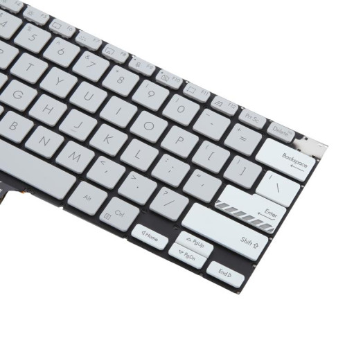 Clavier rétroéclairé pour ordinateur portable Asus Vivobook Pro 14X M7400 M4700 M4700QC M4700PC M7600 M3400 M3401 M3401Q X7400 X3400 X3400P K3400P (gris) SH401B814-05