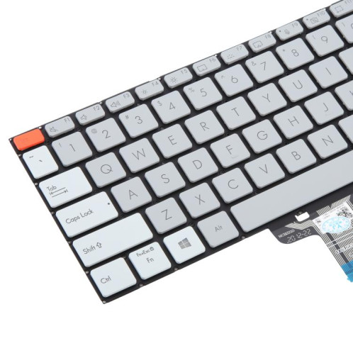 Clavier rétroéclairé pour ordinateur portable Asus Vivobook Pro 14X M7400 M4700 M4700QC M4700PC M7600 M3400 M3401 M3401Q X7400 X3400 X3400P K3400P (gris) SH401B814-05