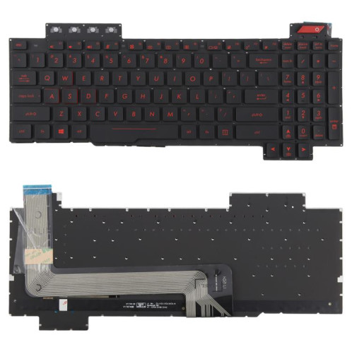 Clavier rétroéclairé pour ordinateur portable Asus FX63 FX63V FX503VM FX503VD ZX63VE FZ63V GL503VS (rouge) SH001A433-05