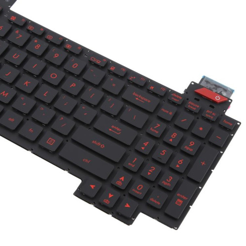Clavier rétroéclairé pour ordinateur portable Asus FX63 FX63V FX503VM FX503VD ZX63VE FZ63V GL503VS (rouge) SH001A433-05