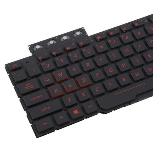 Clavier rétroéclairé pour ordinateur portable Asus FX63 FX63V FX503VM FX503VD ZX63VE FZ63V GL503VS (rouge) SH001A433-05