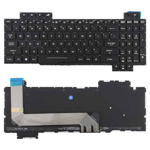 Clavier rétroéclairé pour ordinateur portable Asus FX63 FX63V FX503VM FX503VD ZX63VE FZ63V GL503VS (blanc), version américaine SH001B1265-05