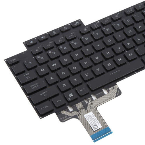 Clavier d'ordinateur portable rétroéclairé RVB, version américaine, pour Asus ROG Stirx G17 G713 G713Q G713QE G713QY G713QR G713RX G713RS G713RC G713IR G713IH (noir) SH201A510-05