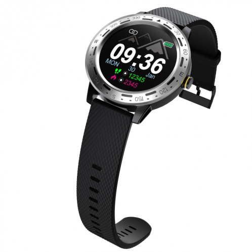 S18 1,3 pouces écran TFT IP67 Bracelet de montre intelligente étanche, moniteur de sommeil de soutien / moniteur de fréquence cardiaque / surveillance de la pression artérielle (argent noir) SH001D1642-013