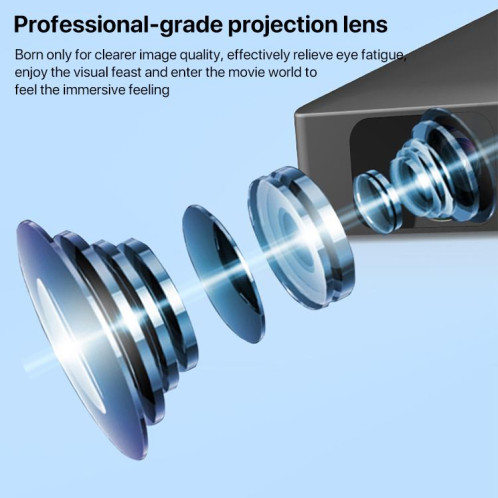 Projecteur HD intelligent sans fil N5 1280 x 720p, système Android 9.0, même écran, prise américaine (noir) SH401A706-010