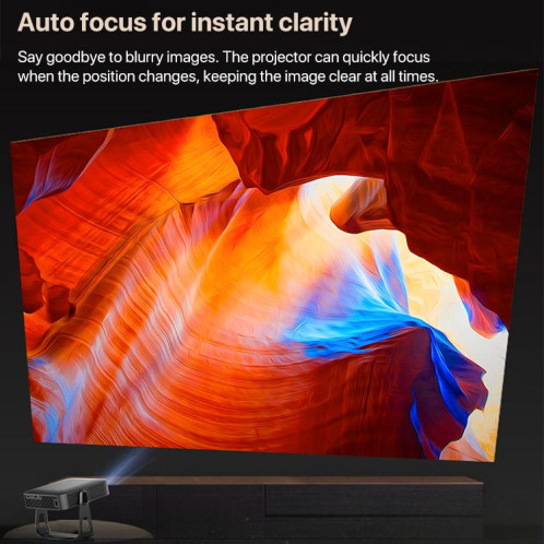 Mini projecteur portable intelligent R1 1920 x 1280p 600 ANSI Android 12.0, prise britannique (noir) SH602A425-010
