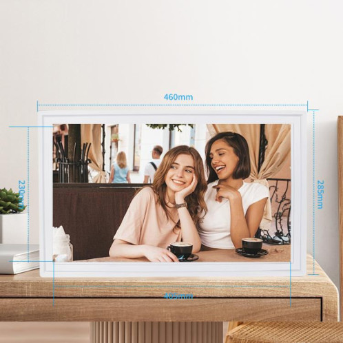 Cadre photo Cloud avec écran LCD 18,5 pouces, 1 Go + 32 Go, processeur quad-core 3126C, Android 6.0, prise américaine (noir) SH002B793-08