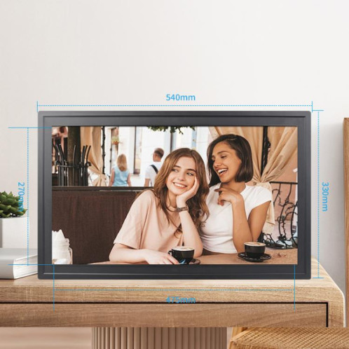 Cadre photo Cloud avec écran LCD 21,5 pouces, 1 Go + 32 Go, processeur quad-core 3326C, Android 7.0, prise américaine (blanc) SH102A152-08