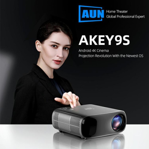 Projecteur intelligent AUN AKEY9S 1080P 1000ANSI Autofocus WIFI, prise US (Noir) SA301A615-018