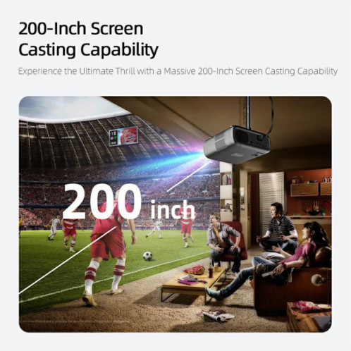 Projecteur intelligent AUN AKEY9S 1080P 1000ANSI Autofocus WIFI, prise AU (Noir) SA303A1546-018
