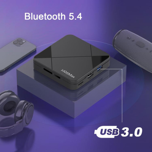 Boîtier TV intelligent H96Max 4K UHD Android 14 avec télécommande, processeur RK3518 Quad-Core 2 Go + 8 Go () SH502A694-013