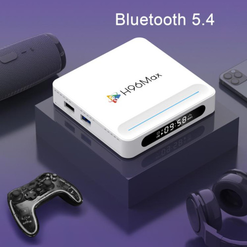 Boîtier Smart TV H96 Max H618 Plus Android 14.0, 4 Go + 32 Go, Allwinner H618 Quad-core ARM Cortex-A53 () SH102B981-012