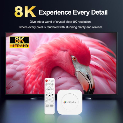 Boîtier TV intelligent H96 Max M1 Plus Android 14.0, 4 Go + 32 Go, processeur RK3528 quad-core ARM Cortex-A53 () SH502B1361-013