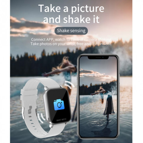 MT28 1,54 pouces écran TFT IP67 étanche Business Sport bande de silicone montre intelligente, moniteur de sommeil de soutien / moniteur de fréquence cardiaque / surveillance de la pression artérielle (blanc) SH401B1648-015