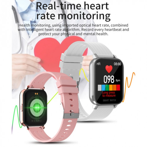 MT28 1,54 pouces écran TFT IP67 étanche Business Sport bande de silicone montre intelligente, moniteur de sommeil de soutien / moniteur de fréquence cardiaque / surveillance de la pression artérielle (blanc) SH401B1648-015
