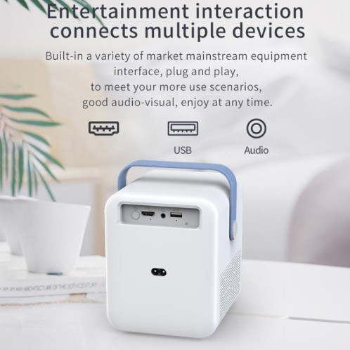 Projecteur portable HD Android CYS2, home cinéma intelligent, 1 Go + 8 Go, Amlogic T950s, (blanc bleu) SH901A1779-013