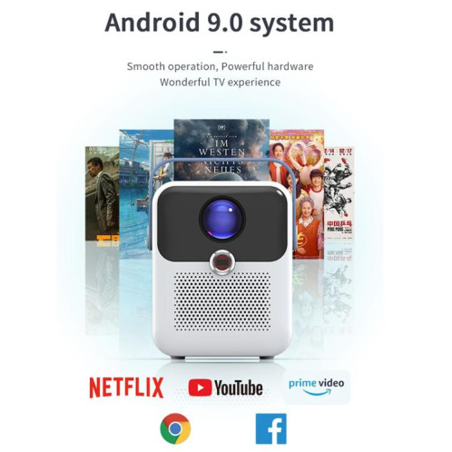 Projecteur portable HD Android CYS2, home cinéma intelligent, 1 Go + 8 Go, Amlogic T950s, prise AU (blanc bleu) SH903A726-013
