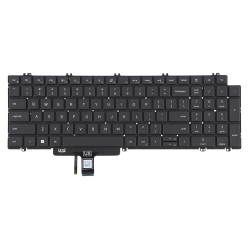 Clavier rétroéclairé pour ordinateur portable Dell Latitude 3540, 5520, 5521, 5530, 5531, 5540 (version américaine) (noir) SH601A1968-05