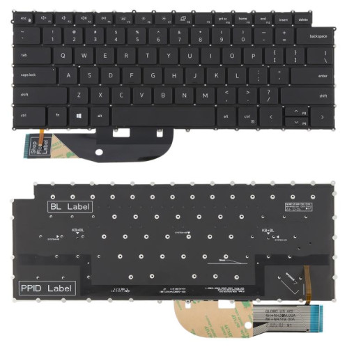 Clavier rétroéclairé pour ordinateur portable Dell XPS 15 9510 9520 9700 9500 Precision 5560 5760 5750 5550 XPS 17 9700 9720 P91F P92F (noir) SH801A1516-05